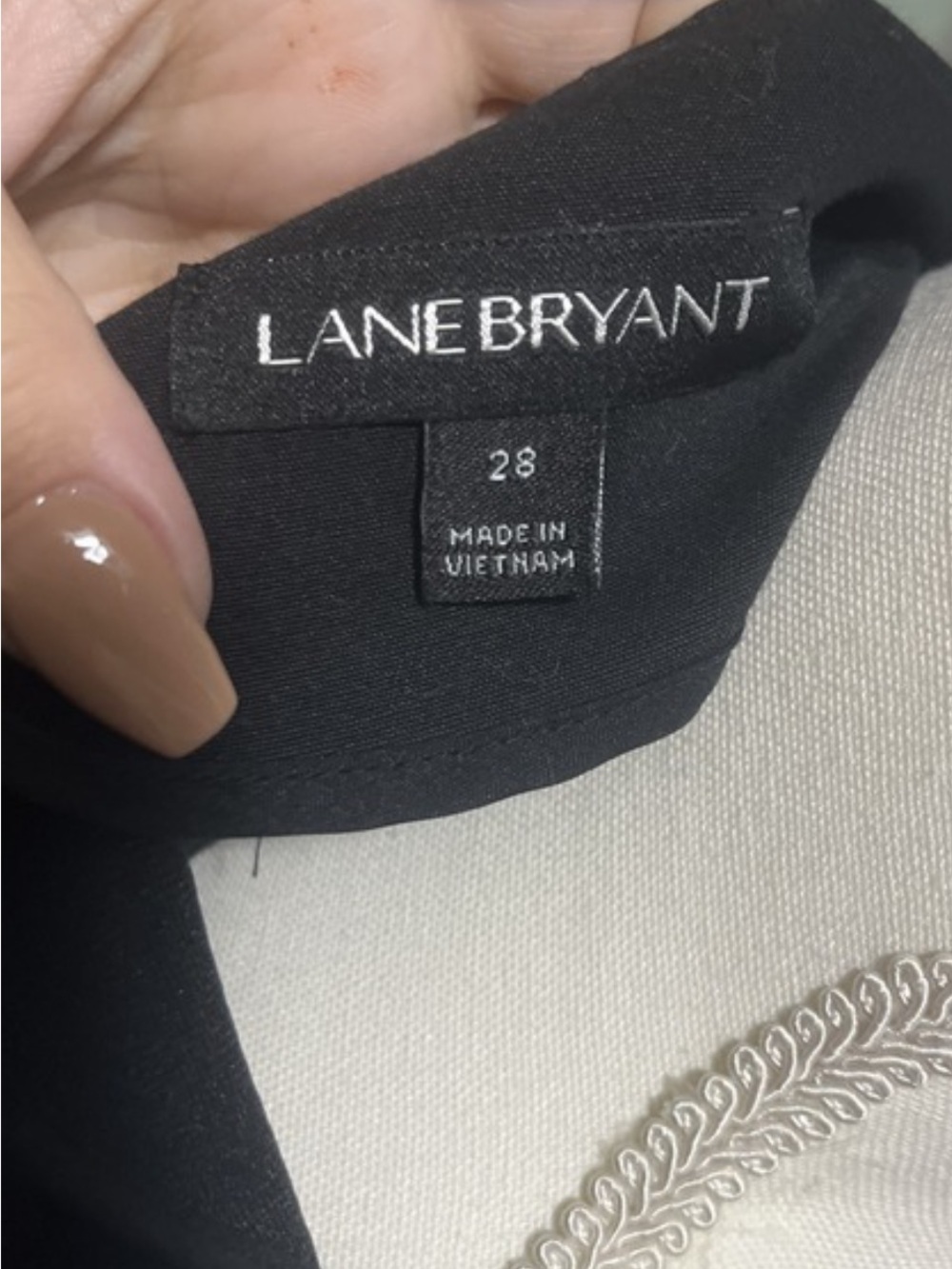 Lane Bryant Asymmetrical Zip Peplum Blazer Moto Jacket Black Plus Size 28 - Picture 6 of 7